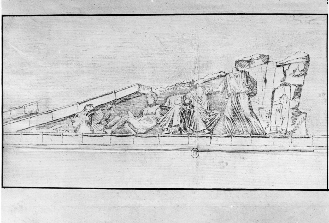 Studie des Frieses von einem Giebel des Parthenon von Jacques Carrey