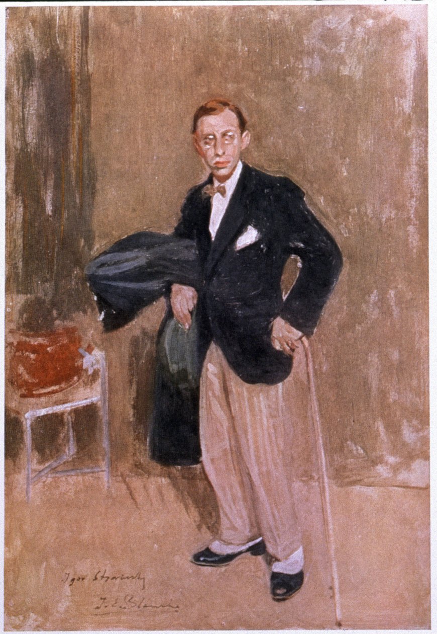 Igor Strawinsky, ca. 1916 von Jacques Emile Blanche