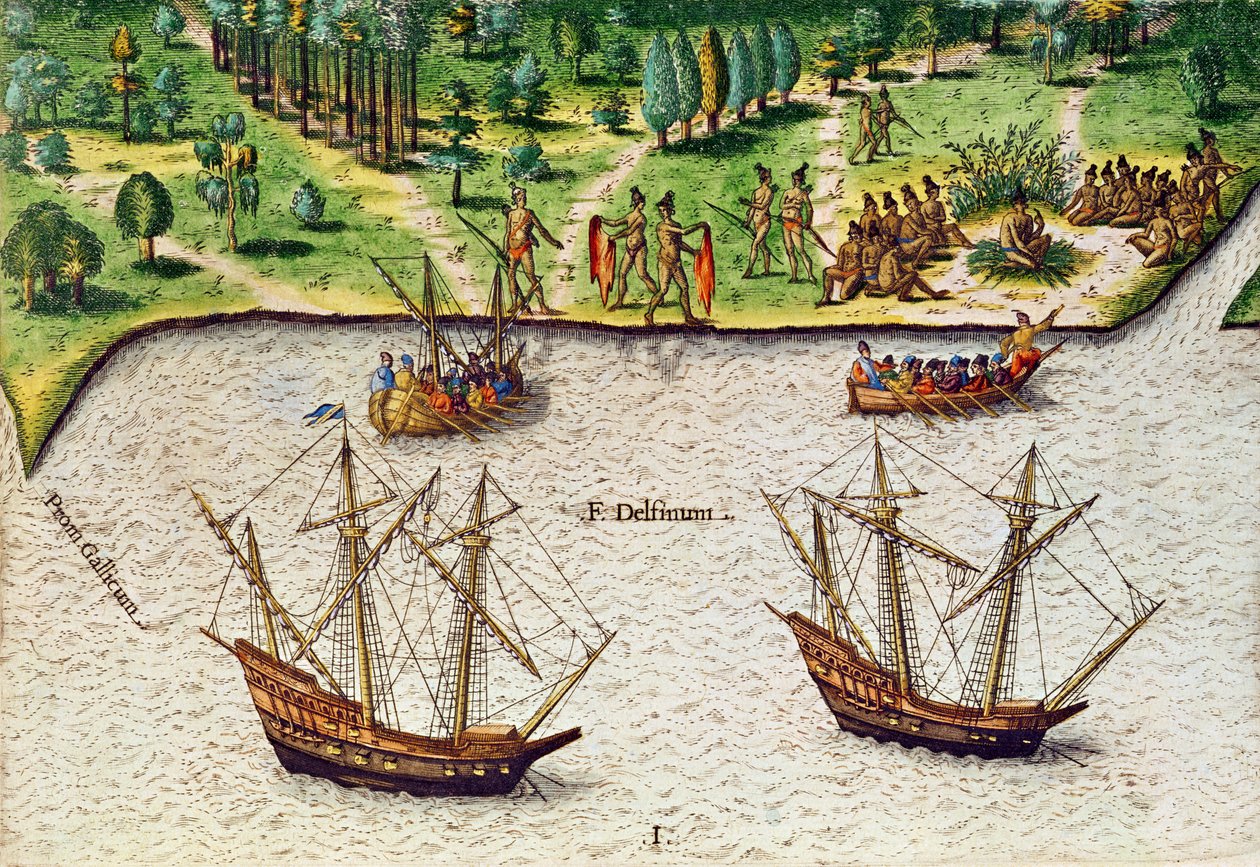 Das Kap von Florida (Gallicum) und der Delphinfluss (Fleuve Delphinium) aus 