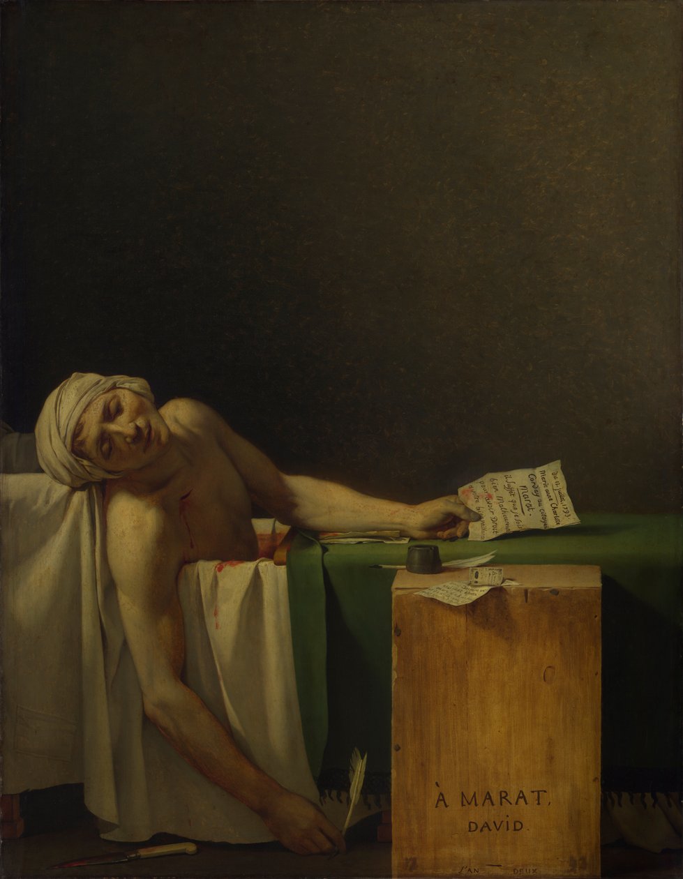Marat ermordet von Jacques Louis David