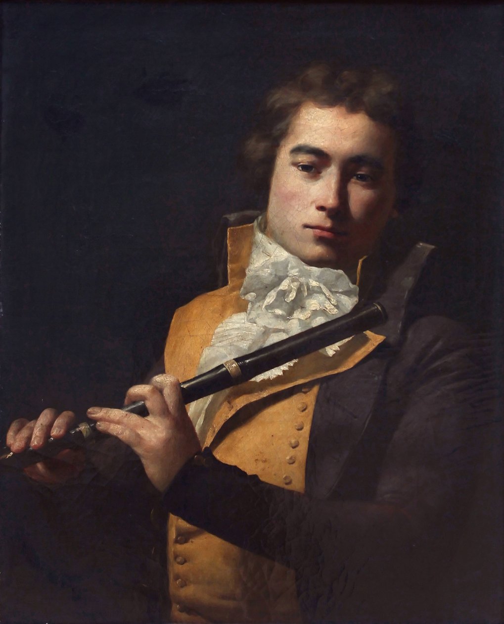 Porträt des Flötisten François Devienne von Jacques Louis David