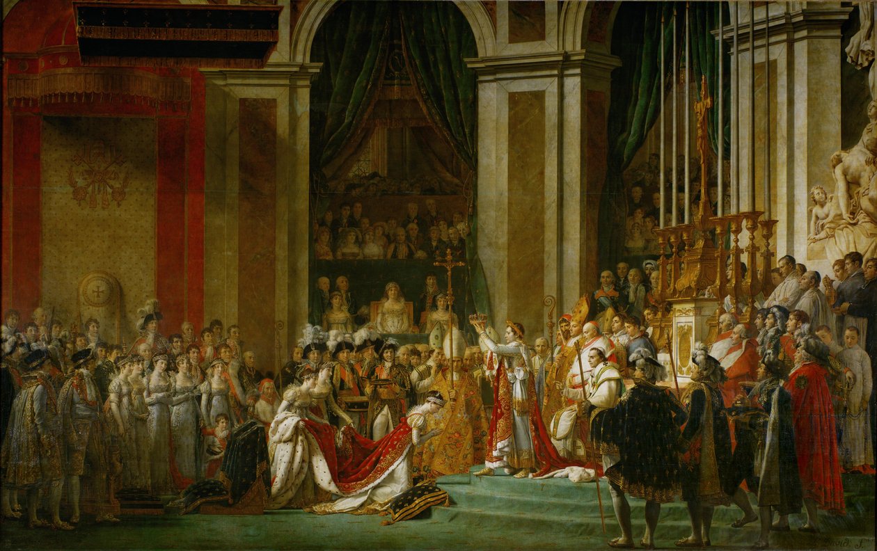 Die Krönung Napoleons (1805-1807) von Jacques Louis David
