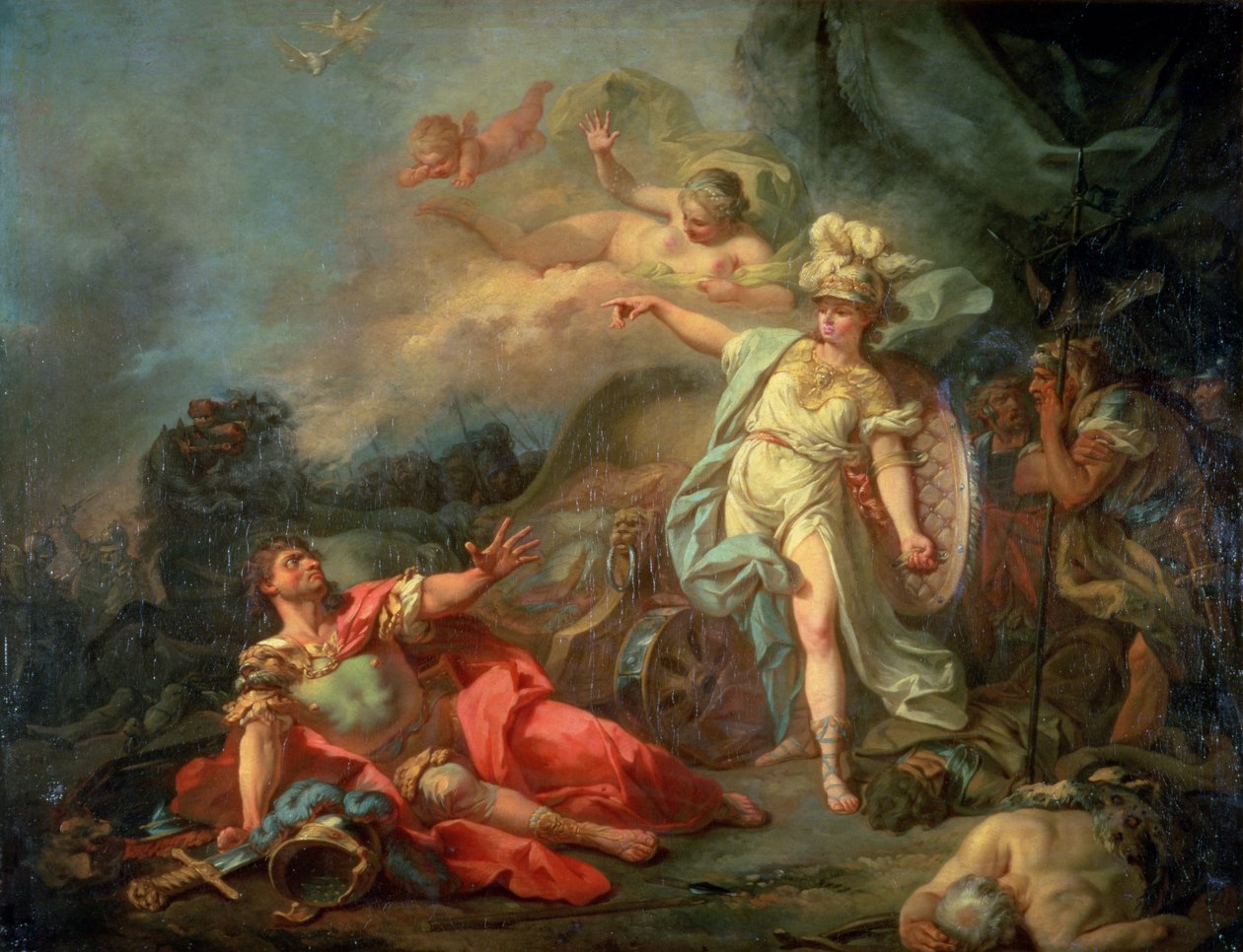 Der Kampf zwischen Mars und Minerva, 1771 von Jacques Louis David
