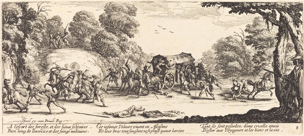 Angriff auf eine Kutsche von Jacques Callot