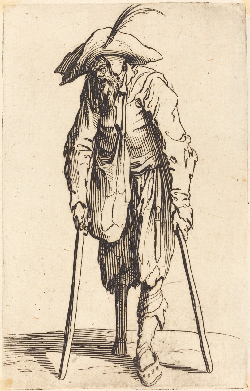 Bettler mit Holzbein von Jacques Callot