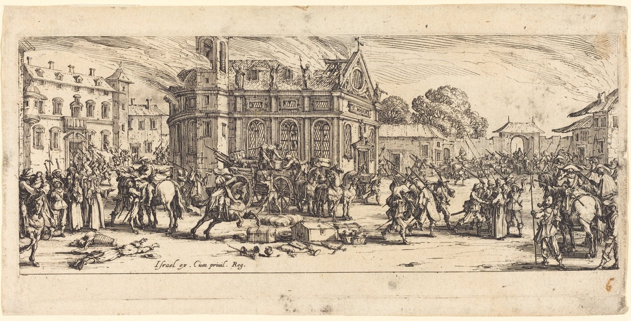 Zerstörung eines Klosters von Jacques Callot