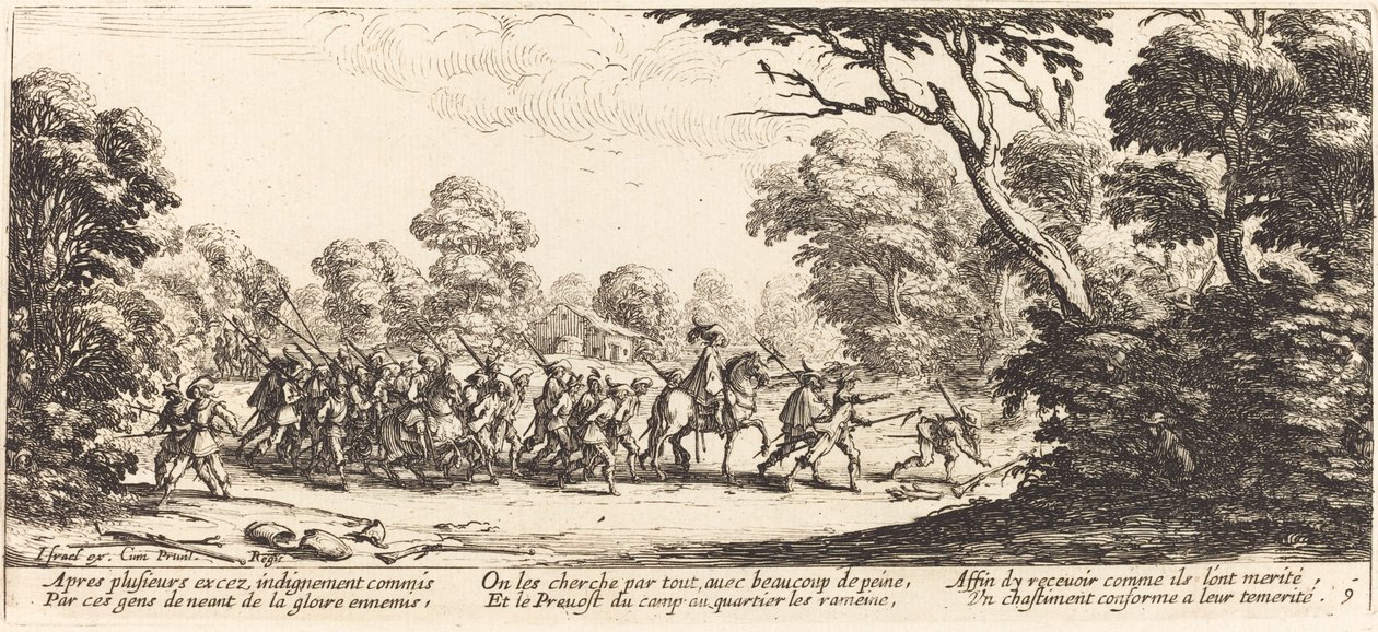 Entdeckung der kriminellen Soldaten von Jacques Callot