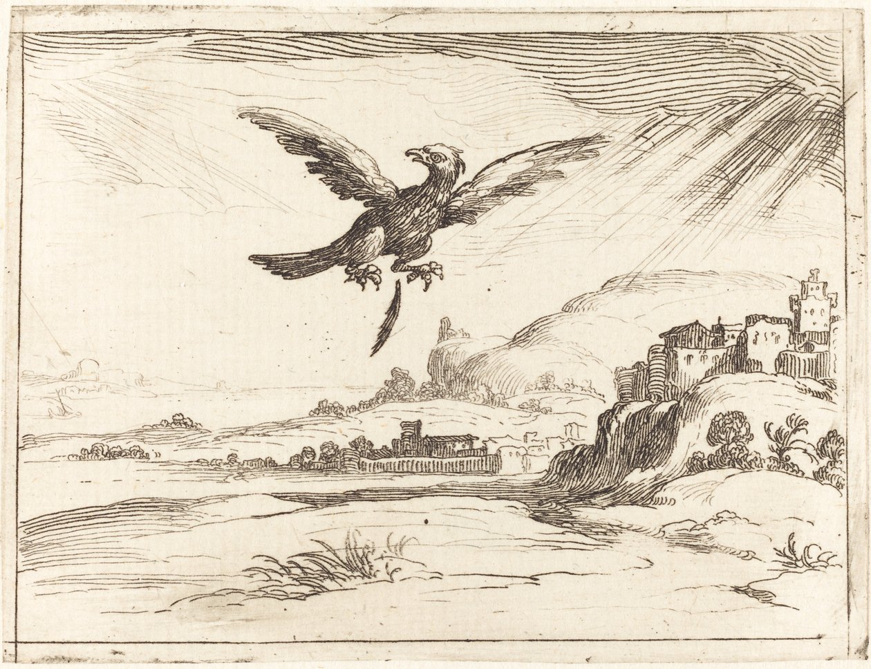 Adler verliert eine alte Feder von Jacques Callot