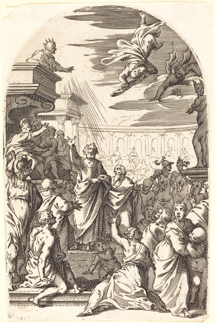 Der Sturz des Simon Magus von Jacques Callot