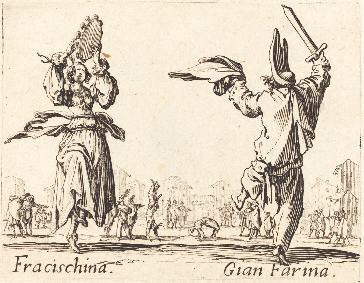 Fracischina und Gian Farina von Jacques Callot