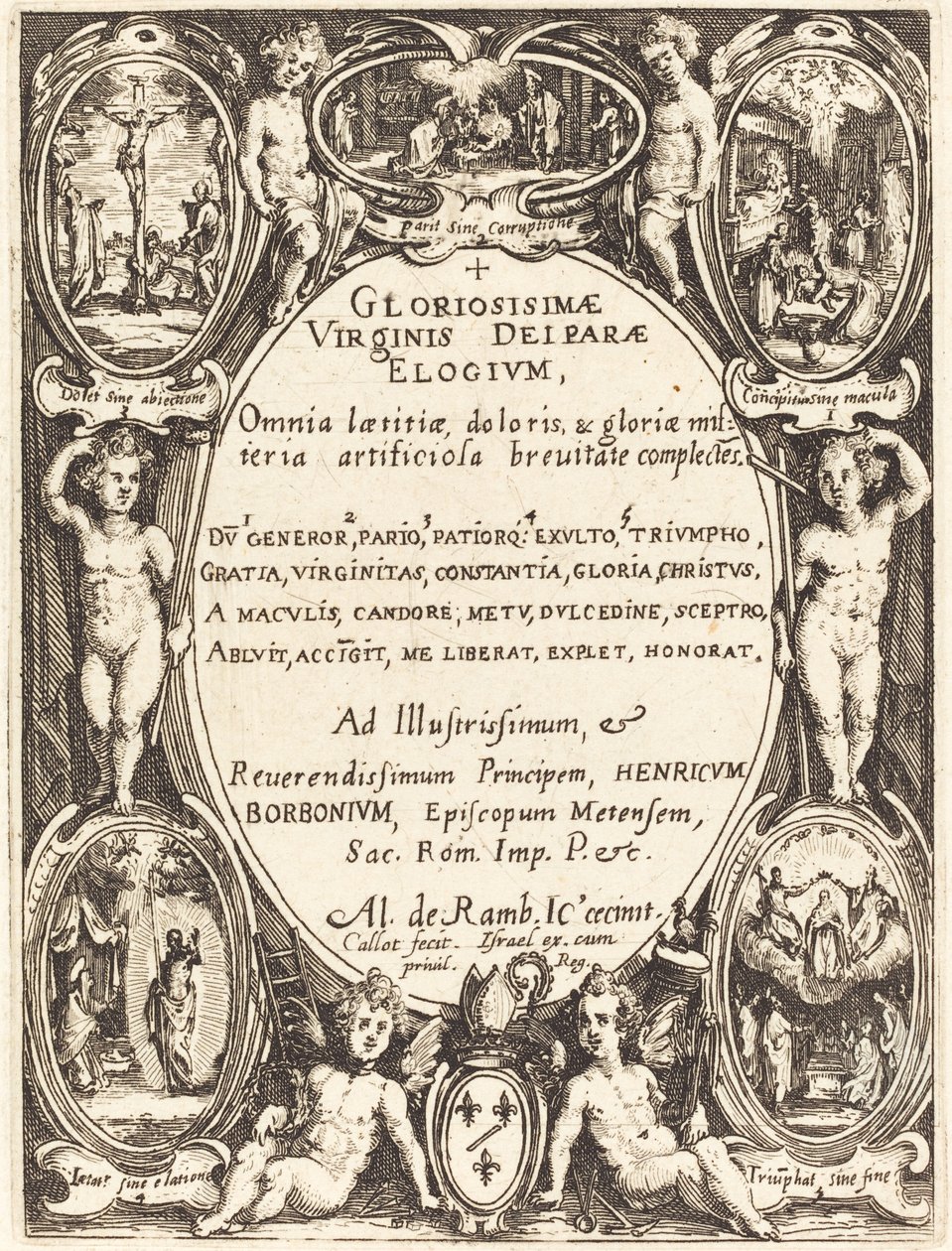 Frontispiz für "Gloriosissimae" von Jacques Callot