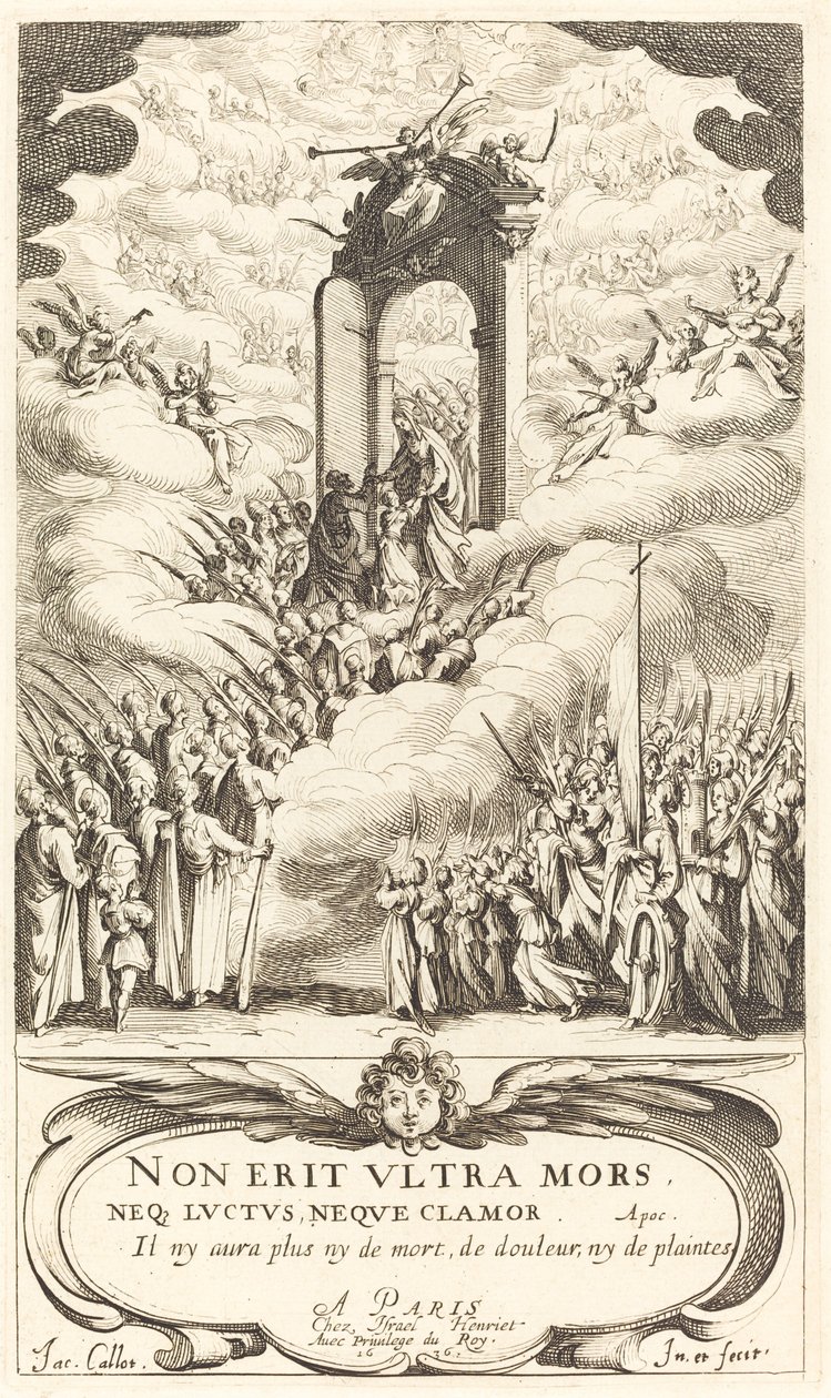 Frontispiz für "Der Kalender der Heiligen" von Jacques Callot