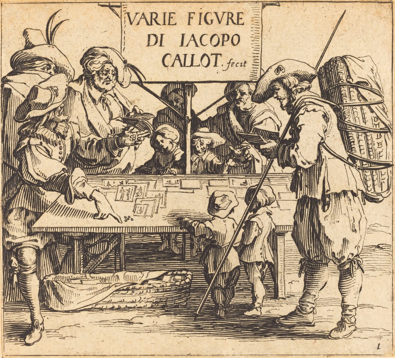 Frontispiz für Varie Figure, ca. 1621 von Jacques Callot
