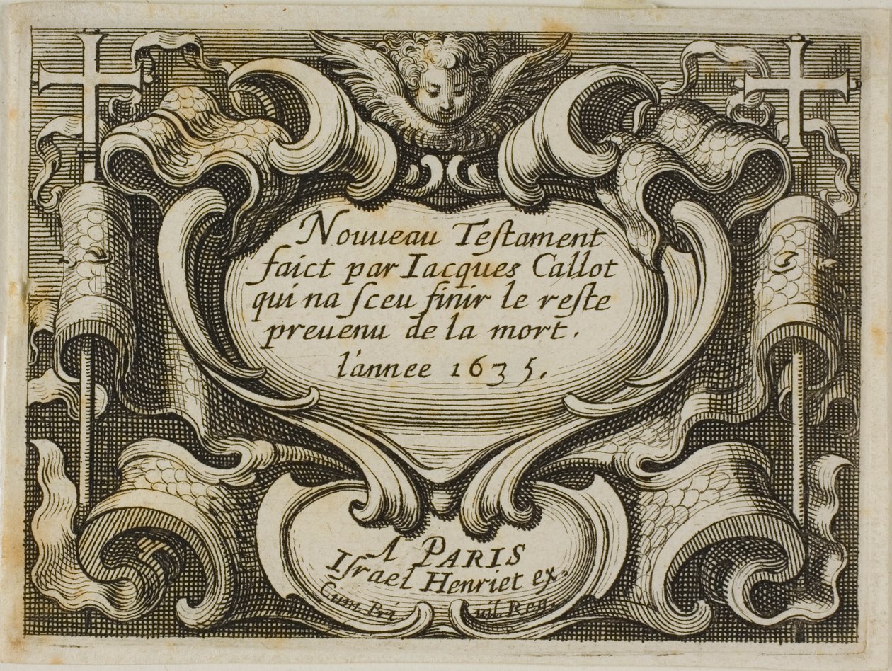 Frontispiz, aus dem Neuen Testament von Jacques Callot