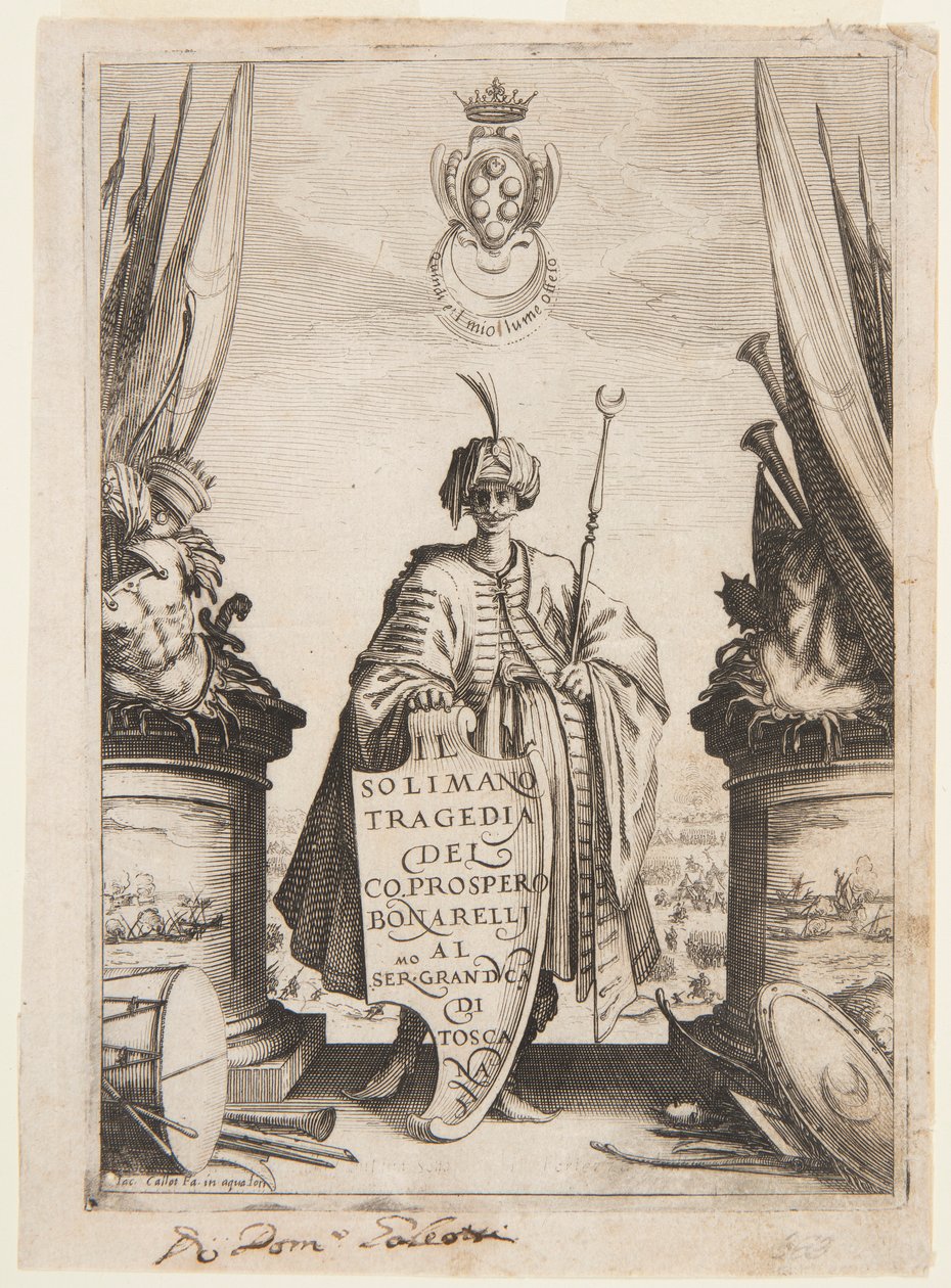 Frontispiz von Soliman, zweiter Zustand von Jacques Callot