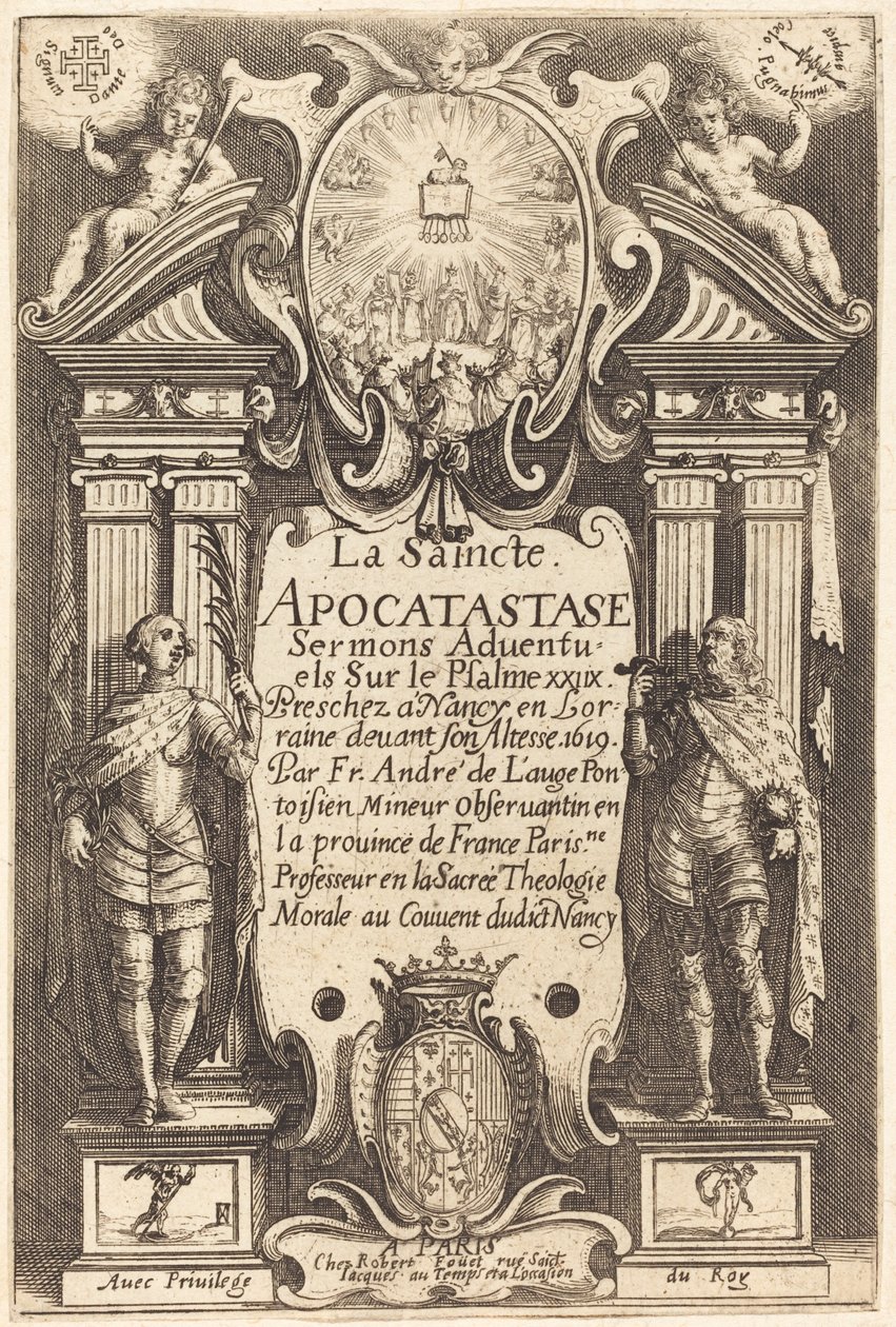 Frontispiz der Heiligen Apokatastase von Jacques Callot