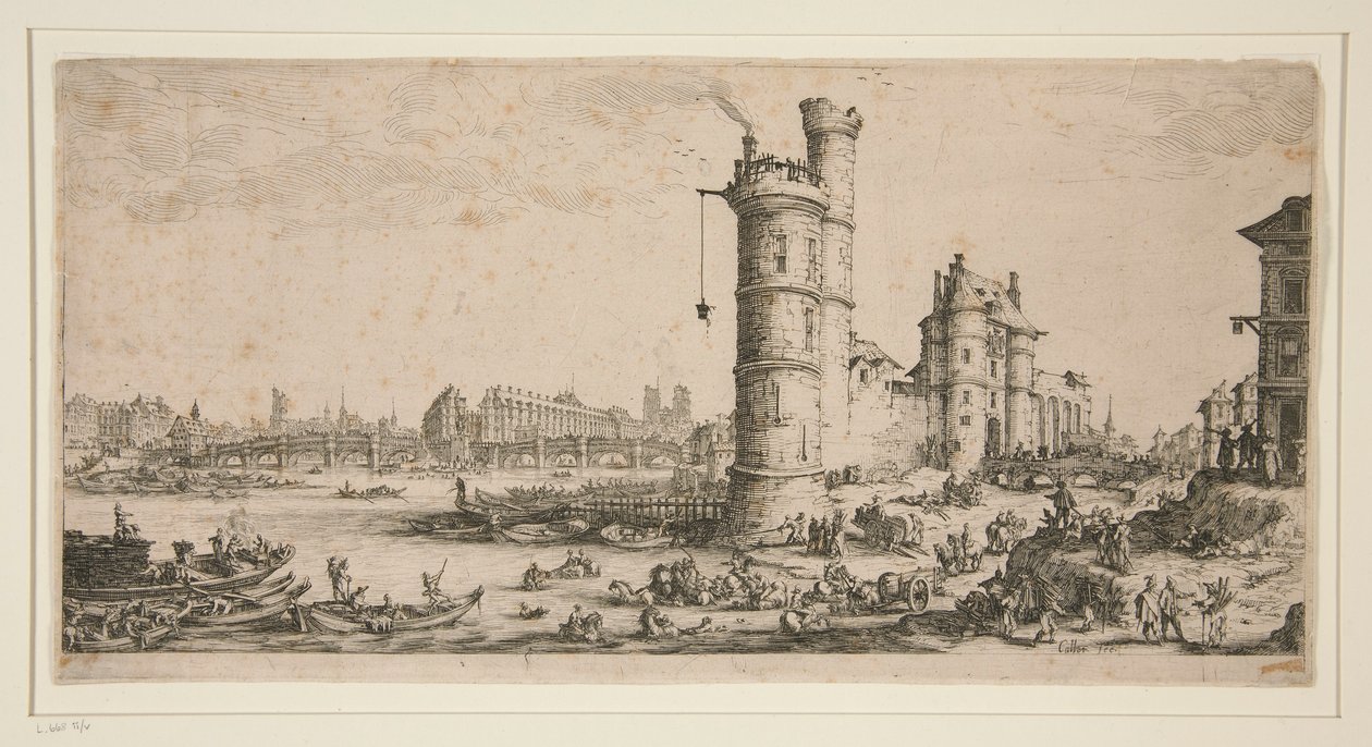 Le Pont Neuf, Paris von Jacques Callot
