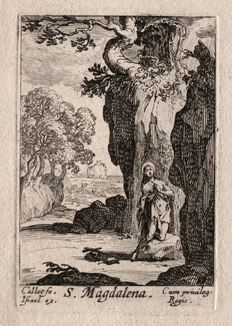 Les Pénitents: St. Maria Magdalena reumütig von Jacques Callot