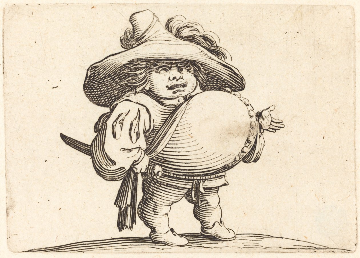 Mann mit dickem Bauch von Jacques Callot