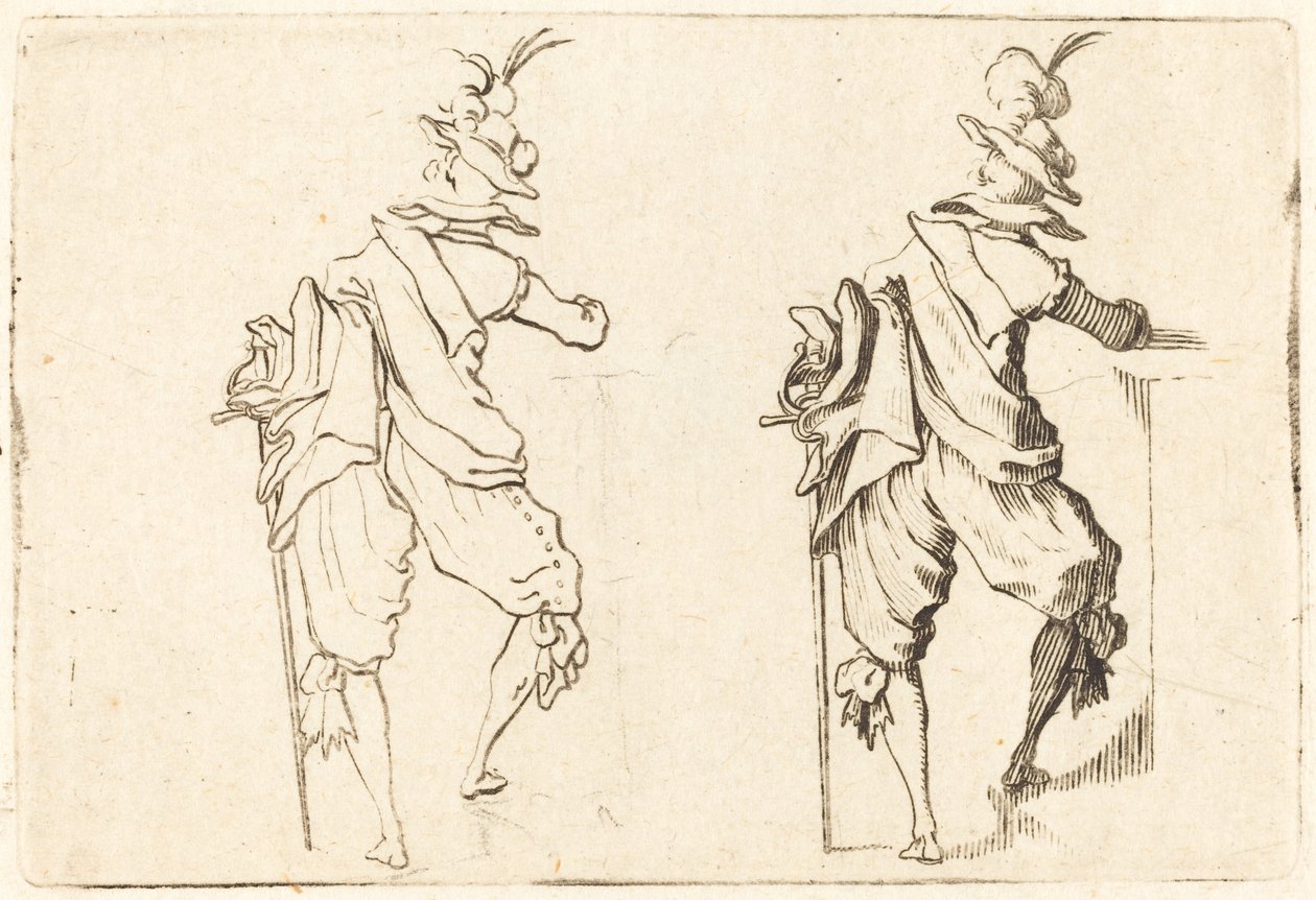 Mann mit Schwert, ca. 1622 von Jacques Callot
