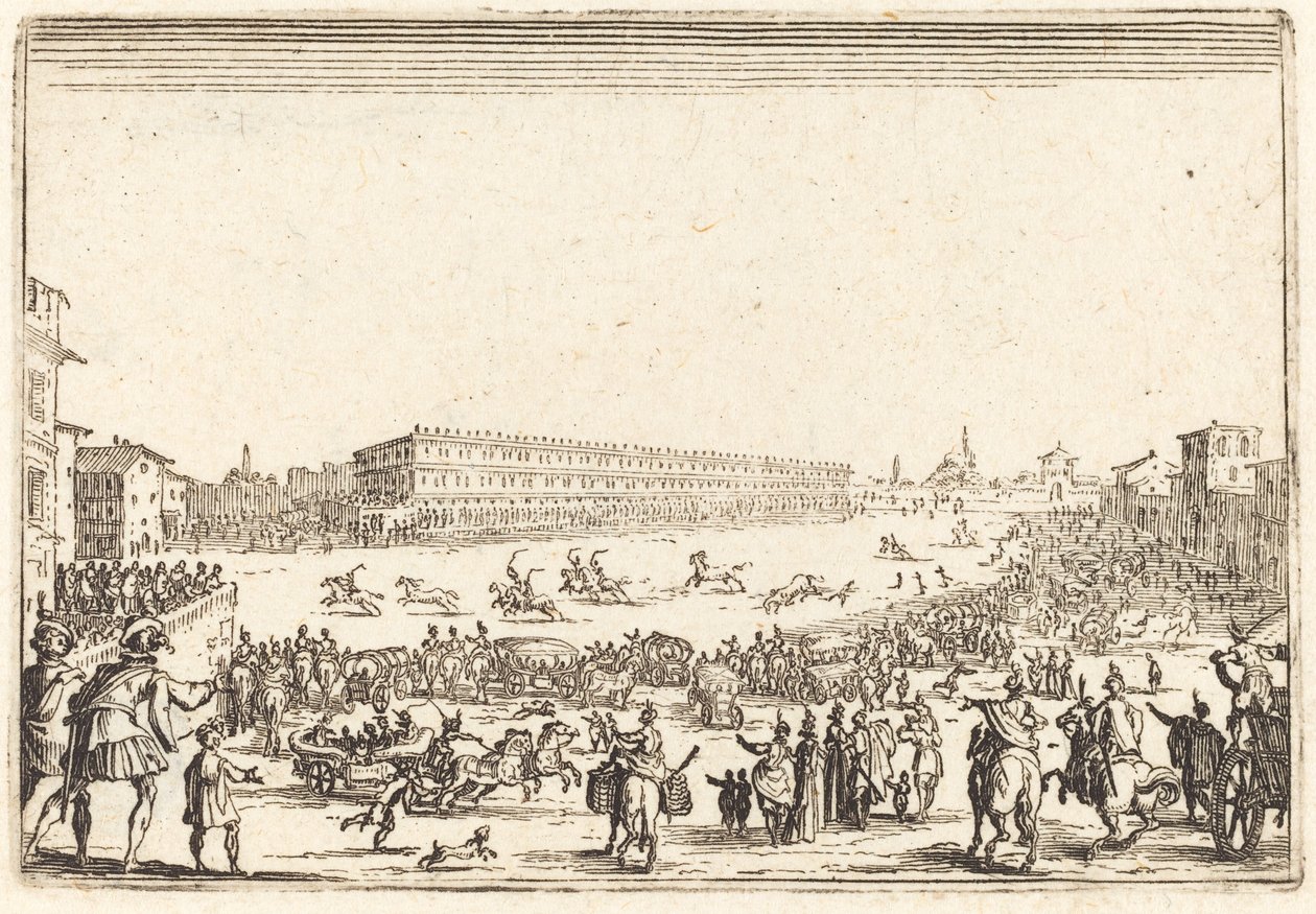 Piazza Santa Croce, Florenz von Jacques Callot