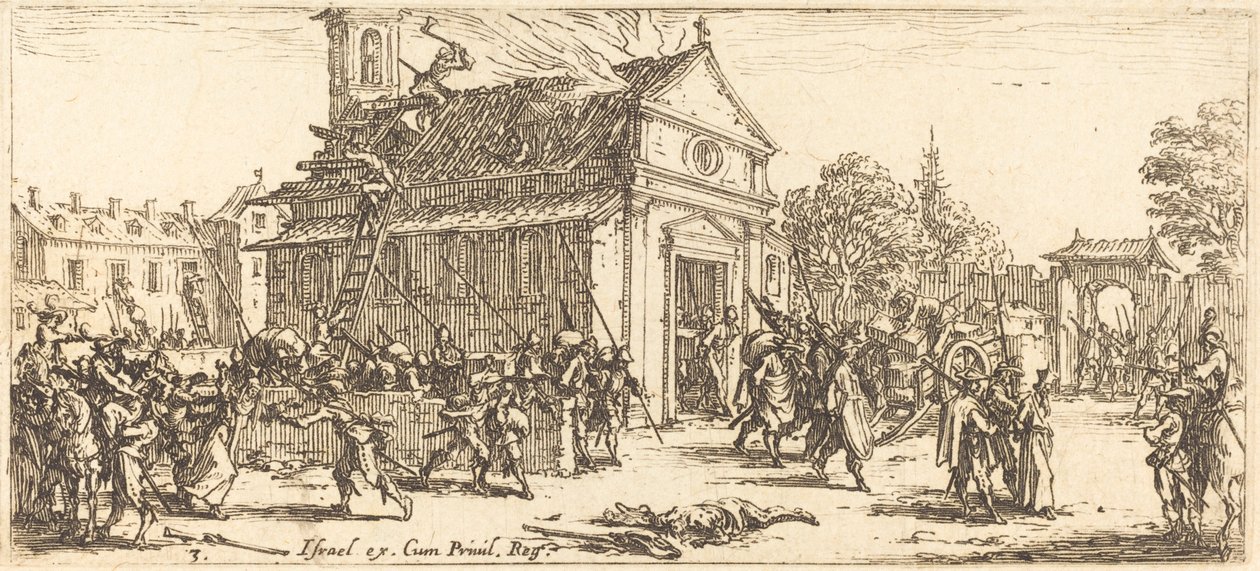 Plünderung eines Klosters von Jacques Callot