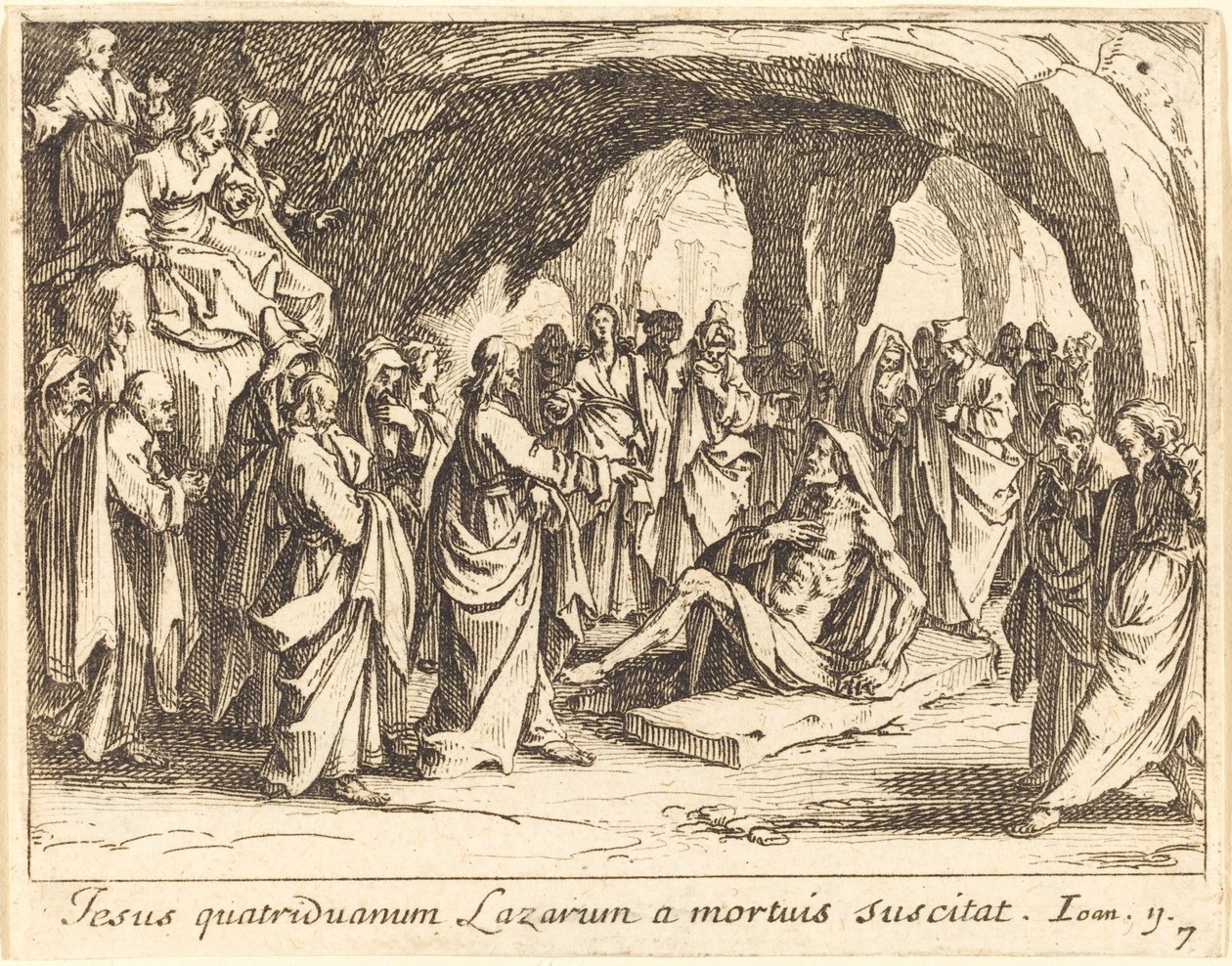 Die Auferweckung des Lazarus von Jacques Callot