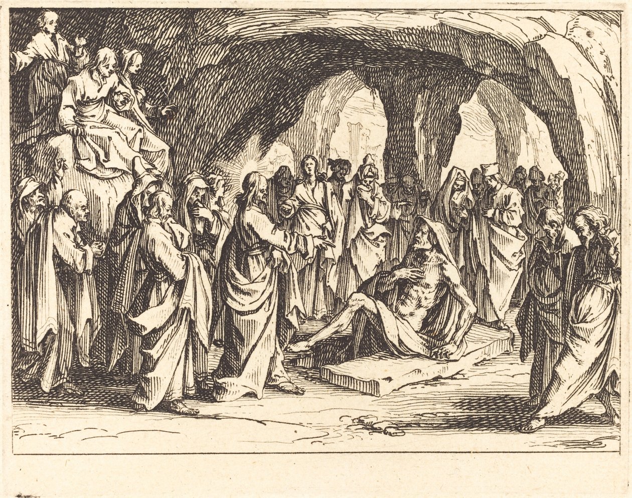 Die Auferweckung des Lazarus von Jacques Callot