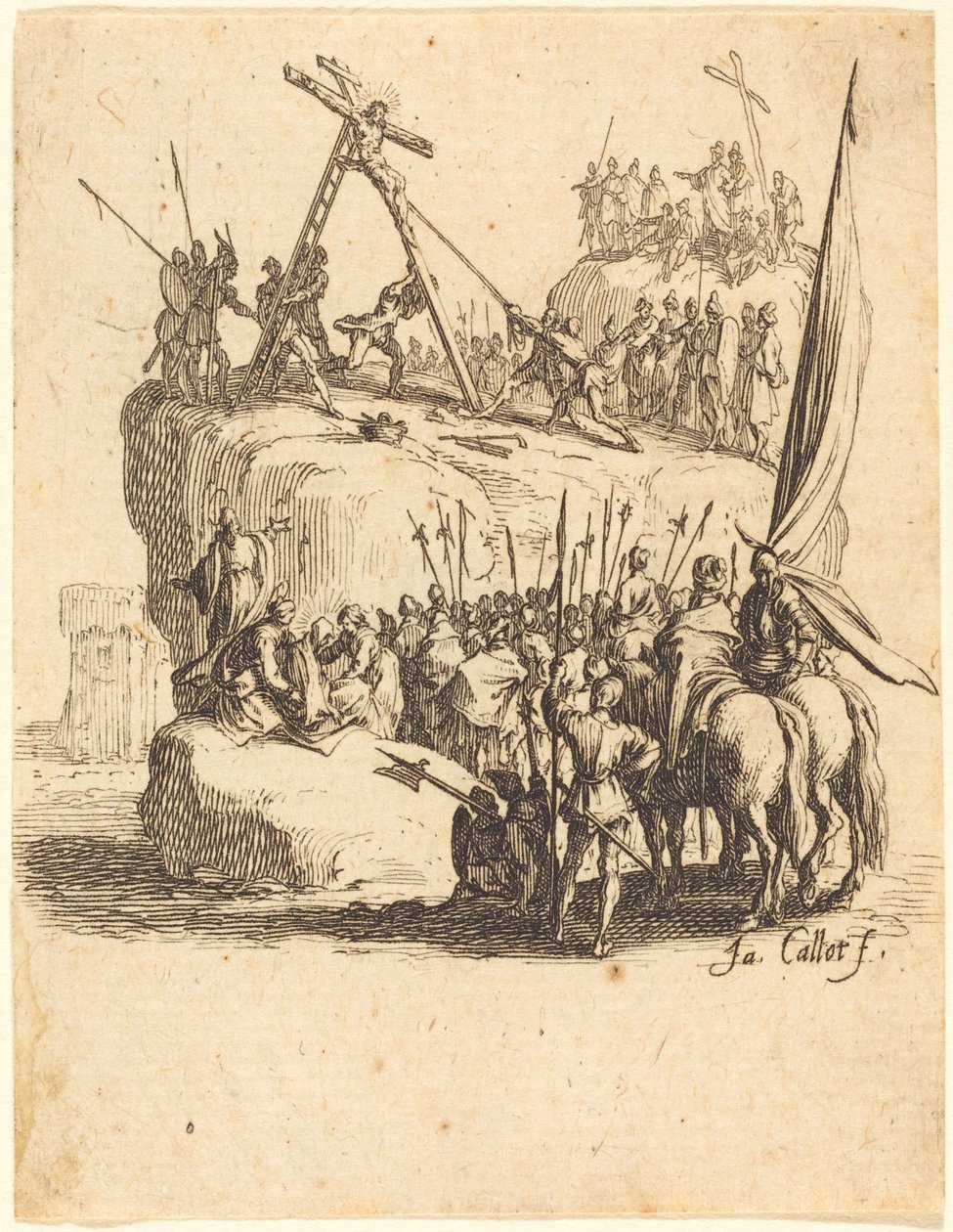 Kreuzaufrichtung von Jacques Callot