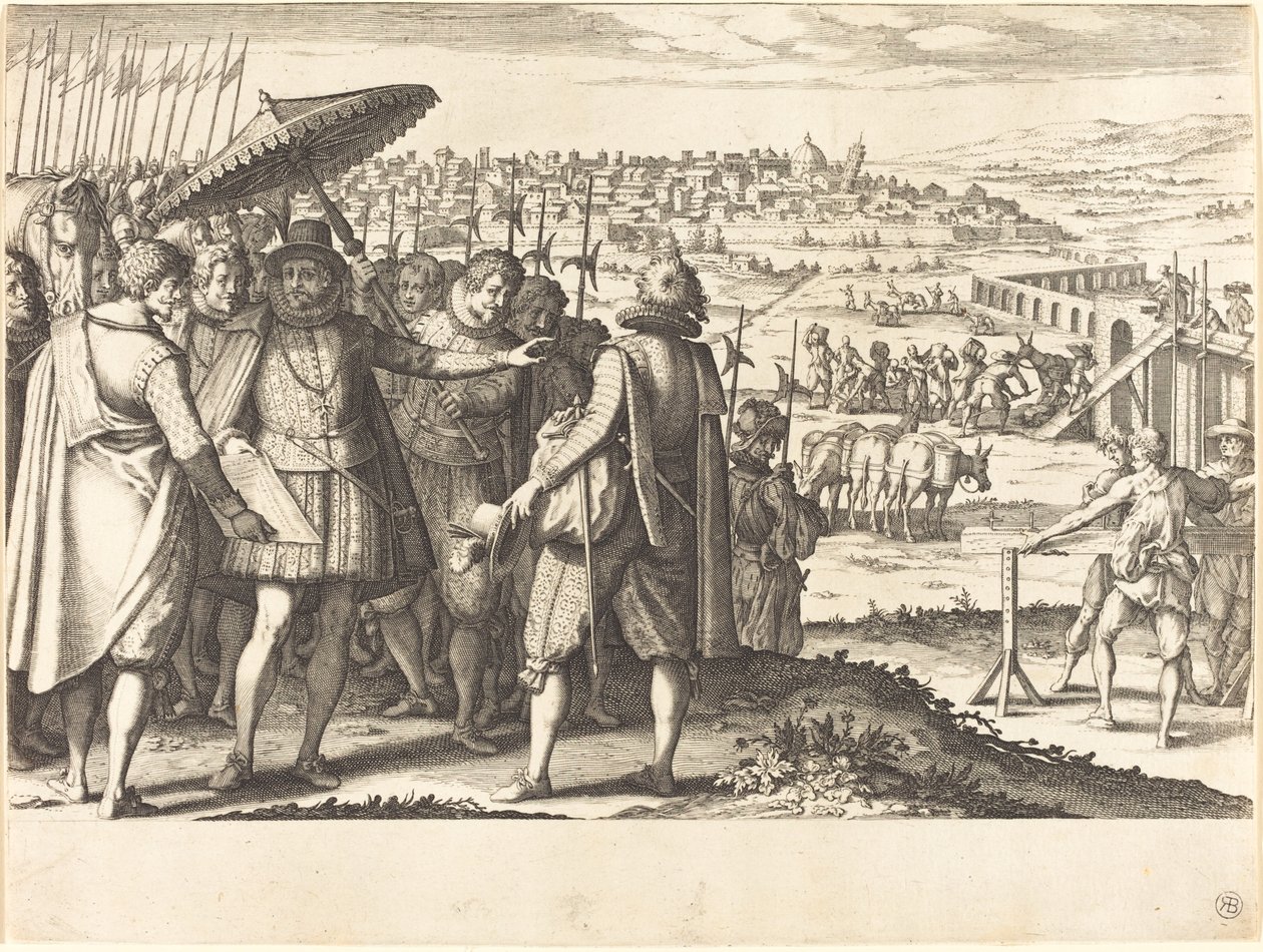 Restaurierung des Aquädukts in Pisa von Jacques Callot