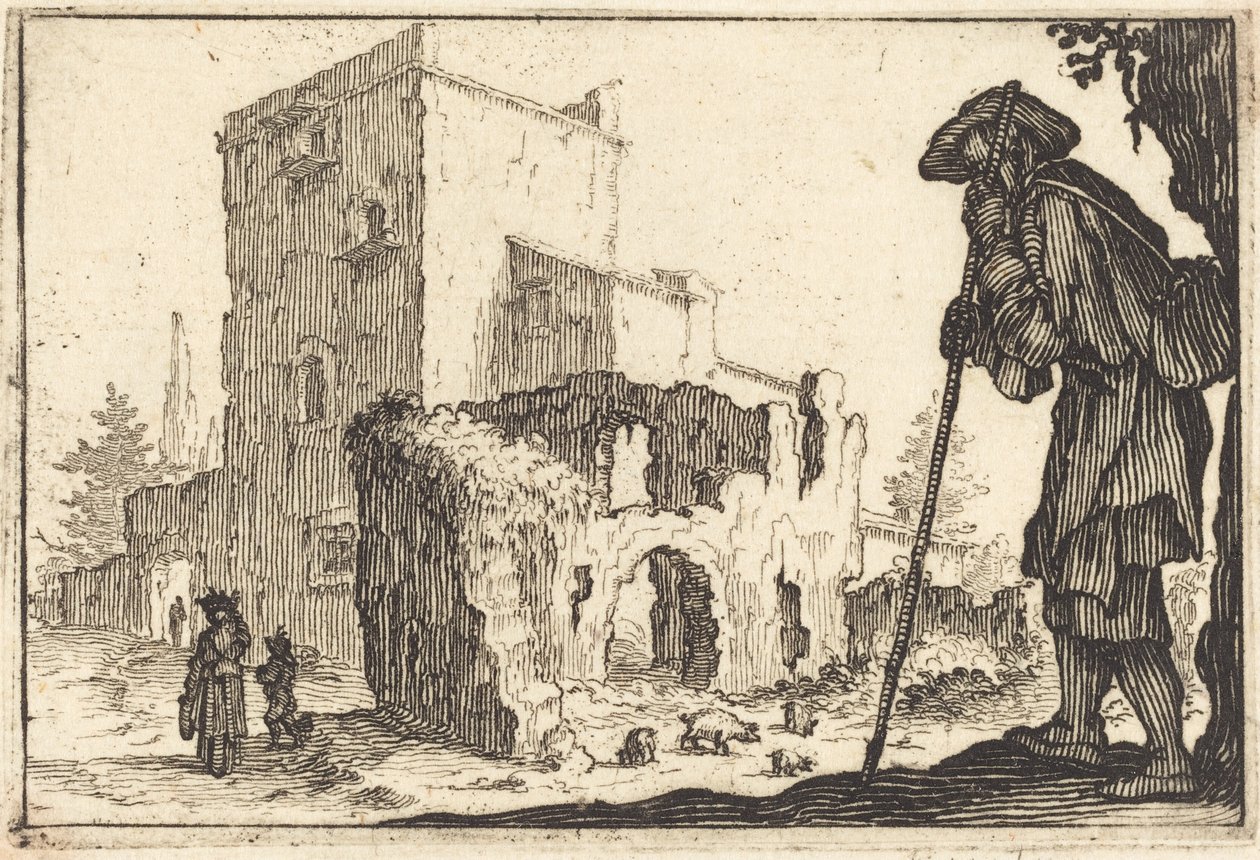 Hirte und Ruinen von Jacques Callot