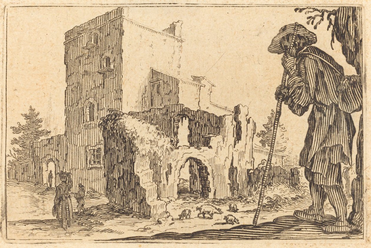 Hirte und Ruinen von Jacques Callot