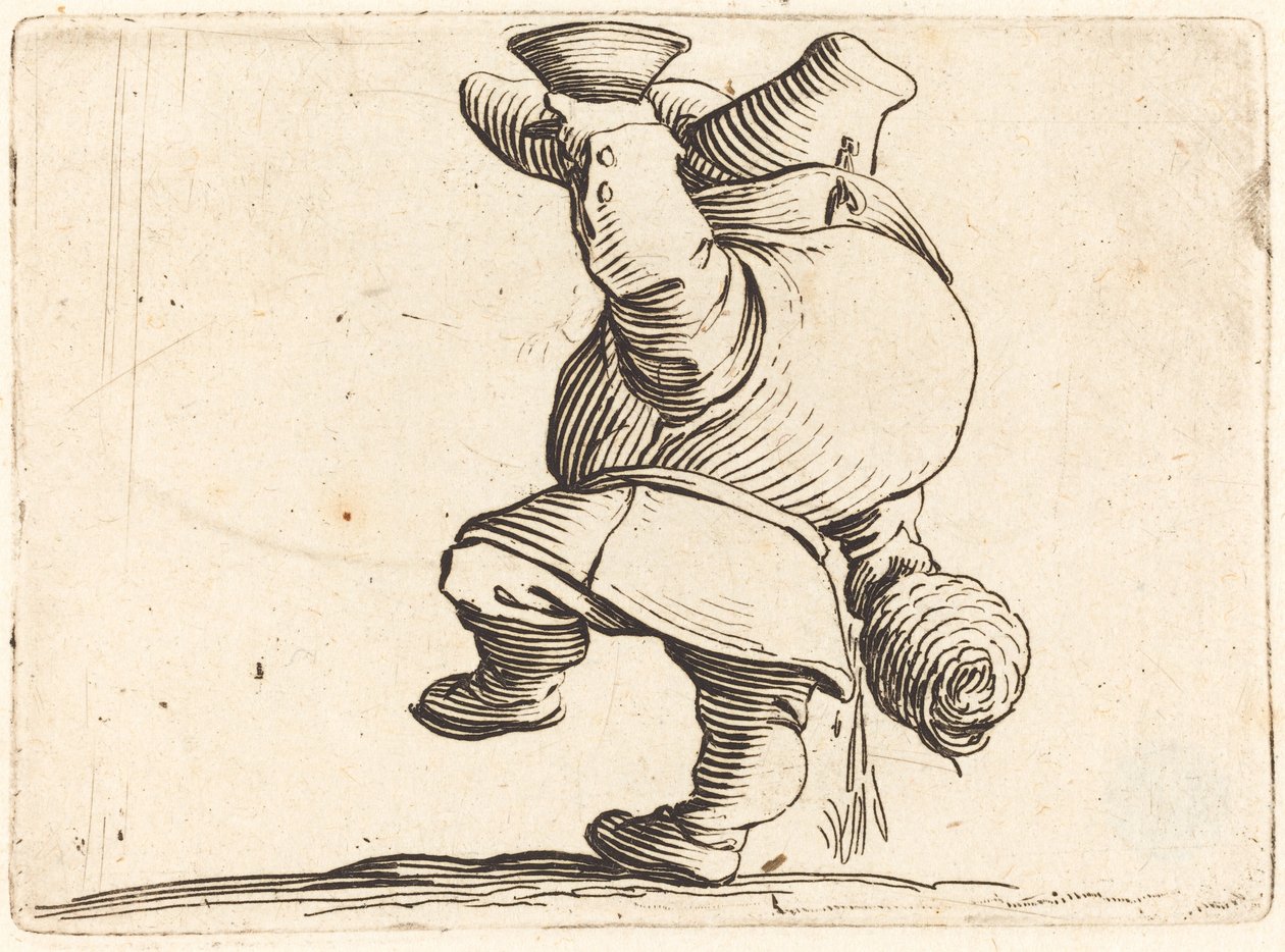 Der Trinker, Rückansicht von Jacques Callot