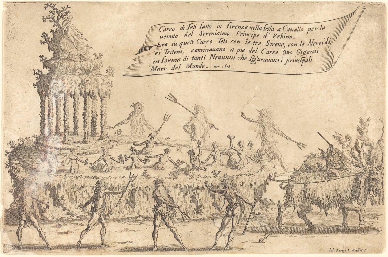 Der Floß der Thetis von Jacques Callot