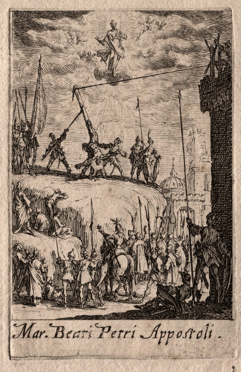 Das Martyrium der Apostel: St. Peter von Jacques Callot
