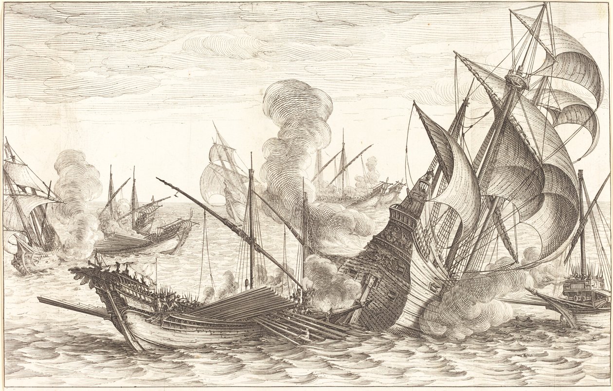 Die zweite Seeschlacht von Jacques Callot
