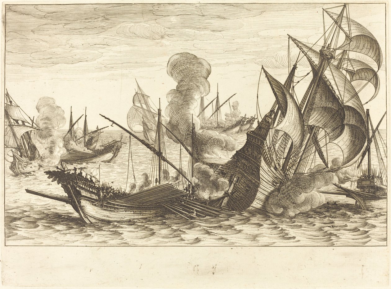 Die zweite Seeschlacht von Jacques Callot