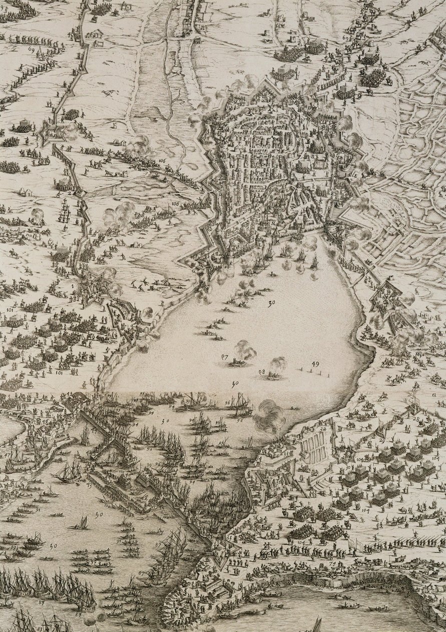 Die Belagerung von La Rochelle von Jacques Callot