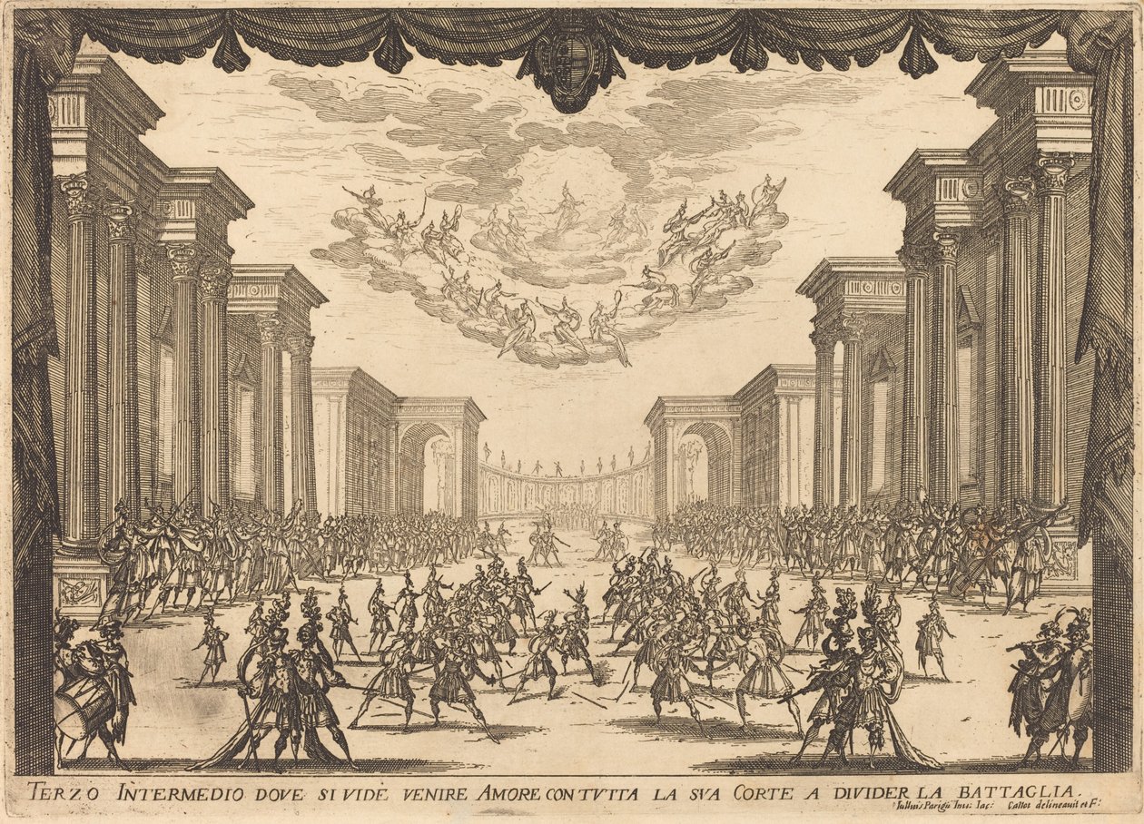 Drittes Intermezzo, 1617 von Jacques Callot