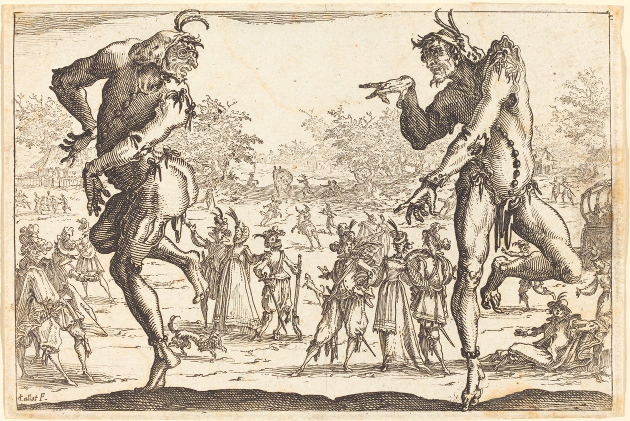 Zwei Zanni von Jacques Callot