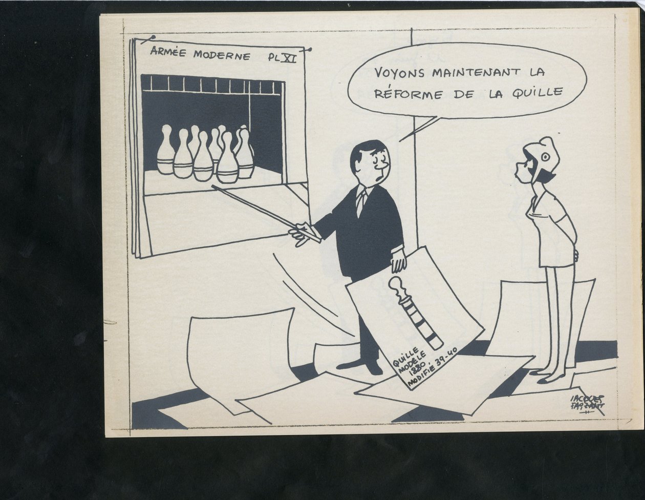 Le Figaro, Satirisch in N & B von Jacques Faizant