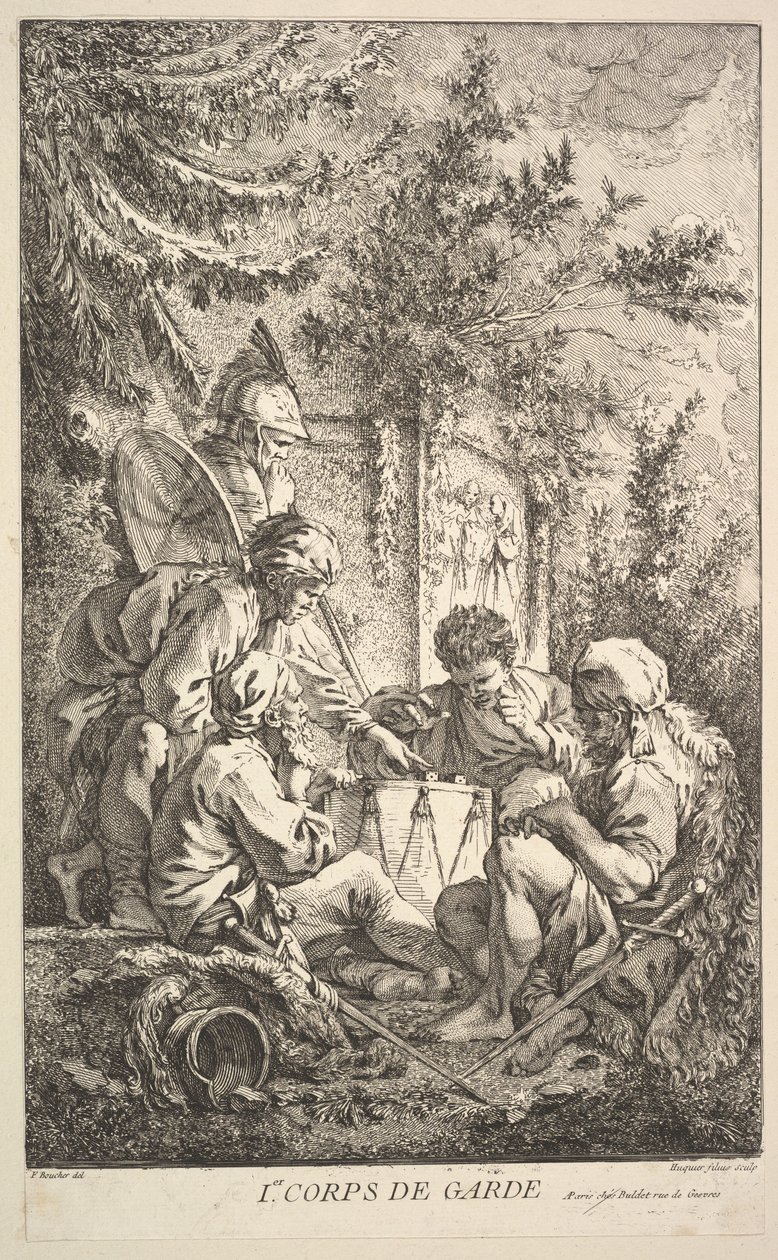 Erster Wachraum, ca. 1754 von Jacques Gabriel Huquier