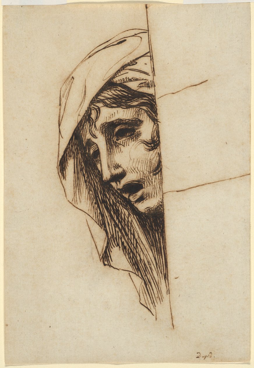Kopf einer Frau von Jacques Louis David