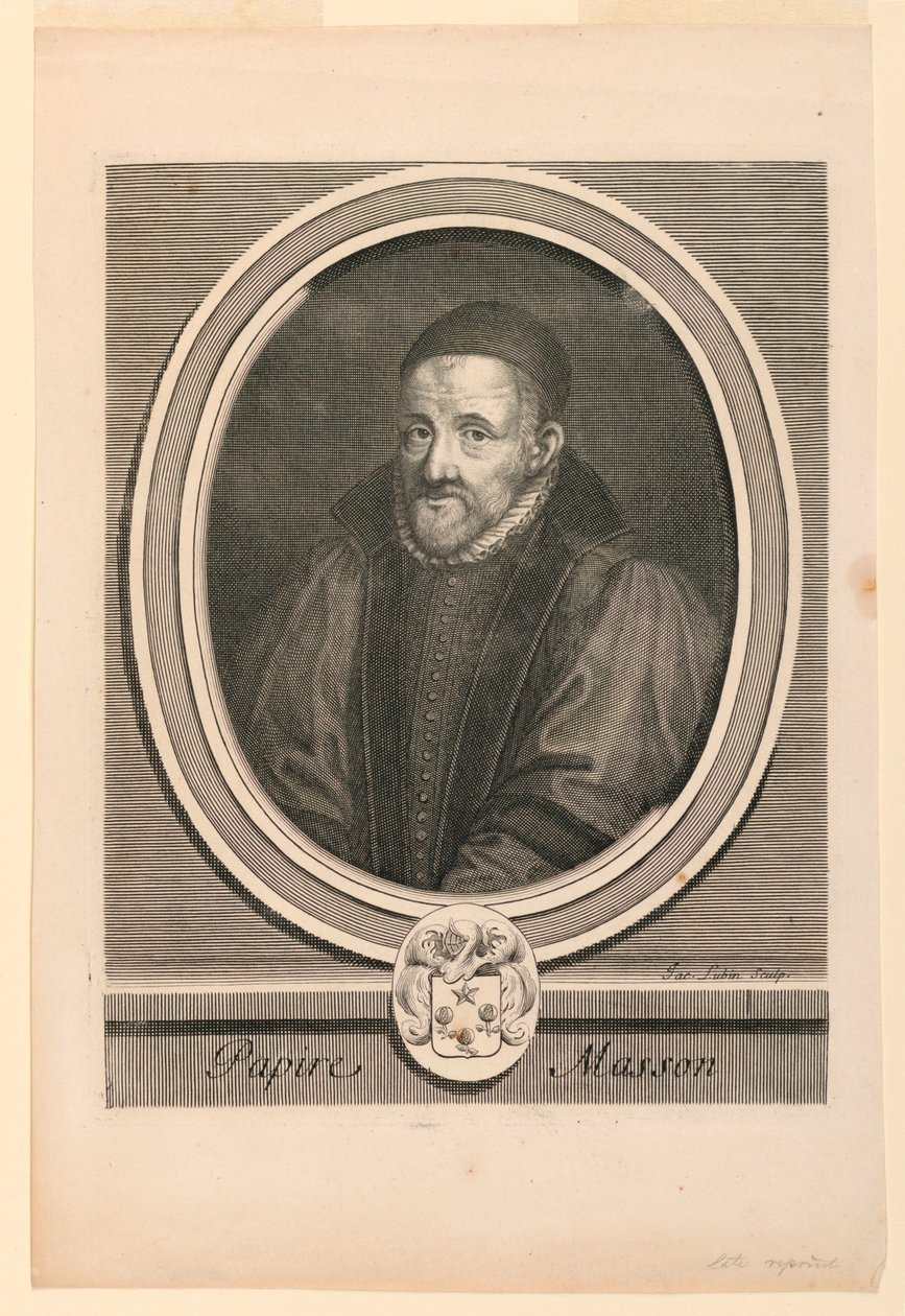 Porträt von Papire Masson (1544-1611) von Jacques Lubin