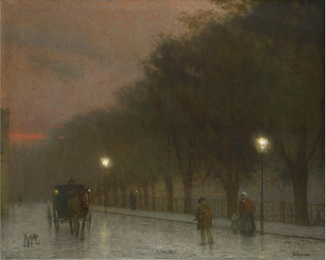 Prag bei Dämmerung, ca. 1910 von Jakub Schikaneder