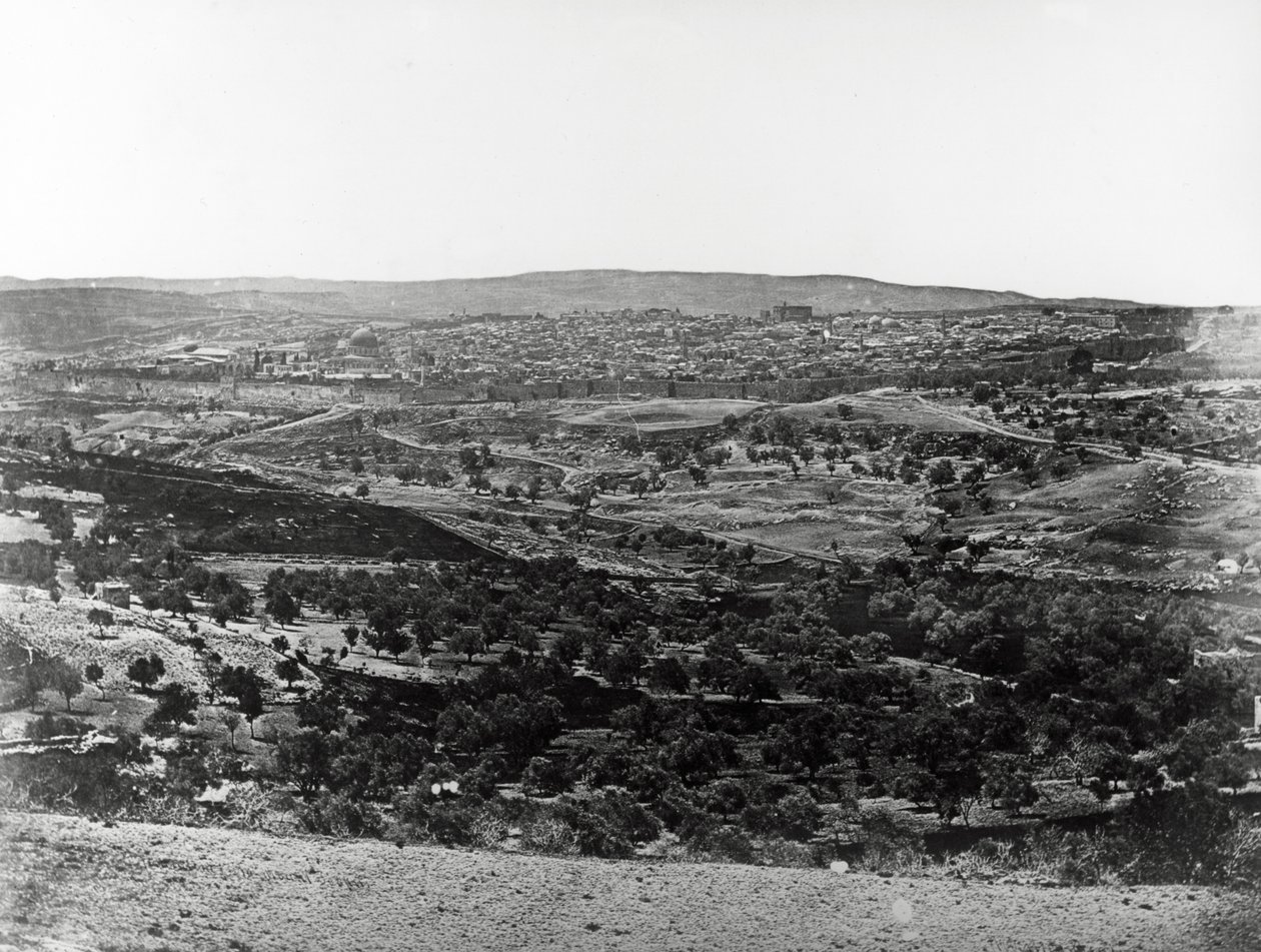 Jerusalem vom Berg Scopus, 1857 von Felice Beato