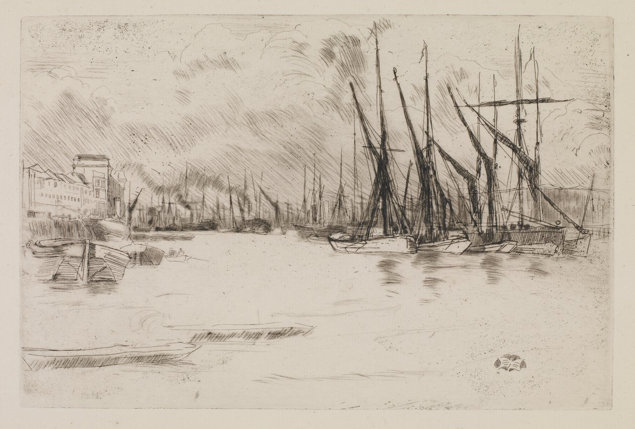 Von Pickle-Herring Stairs, ca. 1878 von James Abbott McNeill Whistler