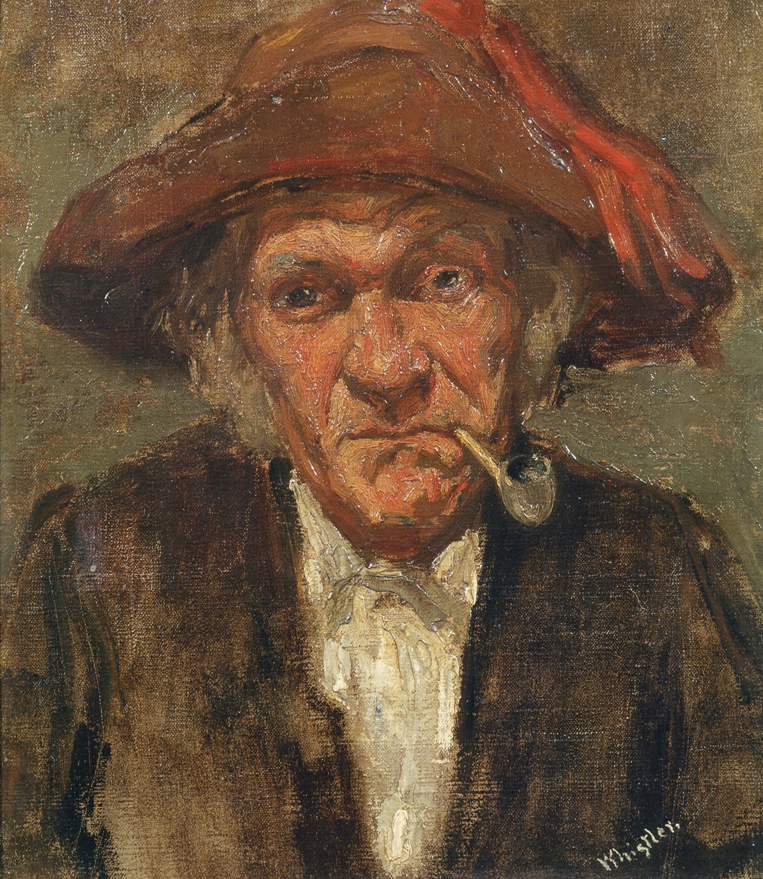 Mann, der eine Pfeife raucht, ca. 1859 von James Abbott McNeill Whistler
