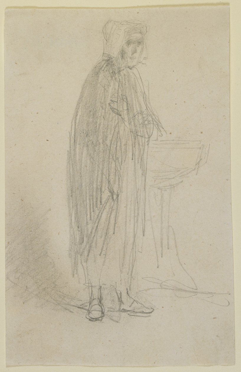 Stehende Figur einer alten Frau, ca. 1855-58 von James Abbott McNeill Whistler