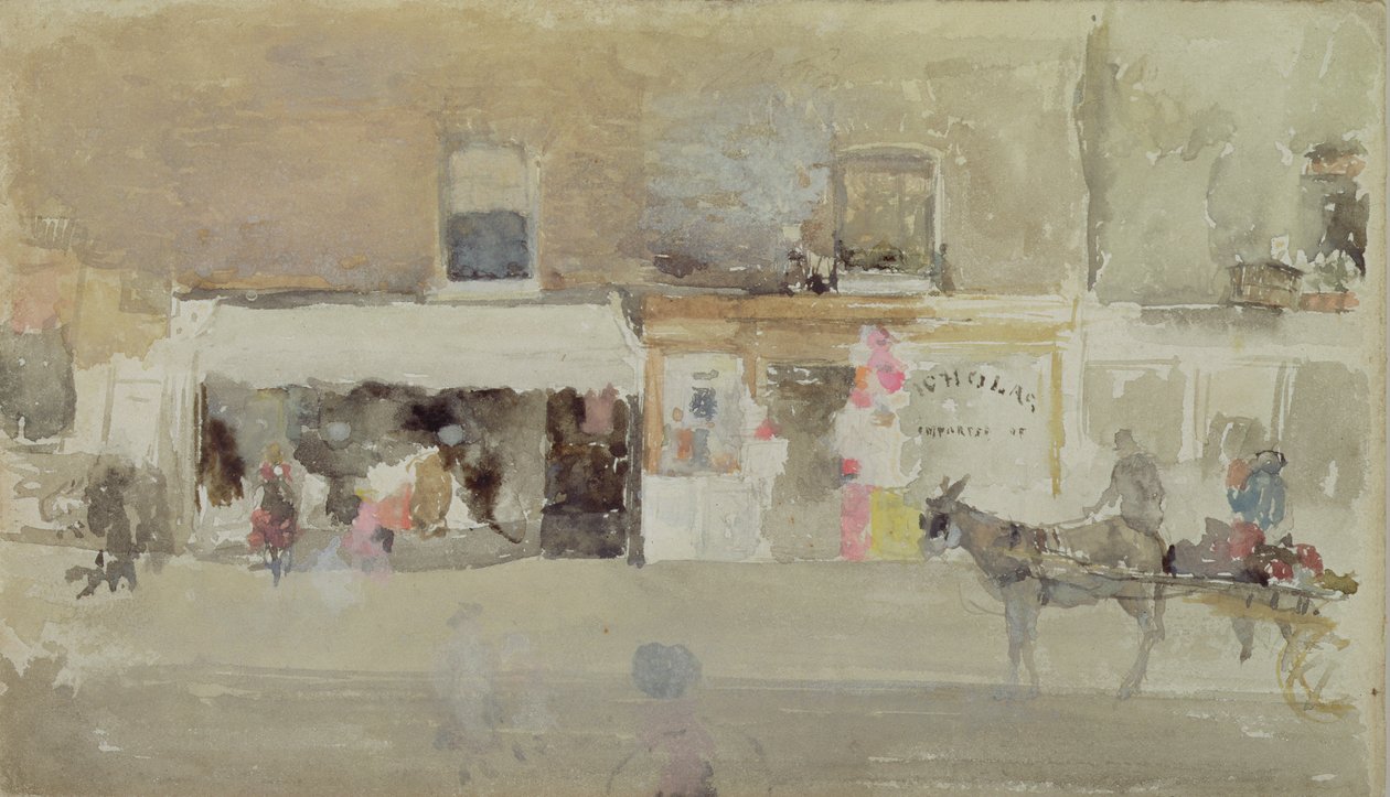 Straßenszene in Chelsea, ca. 1888 von James Abbott McNeill Whistler